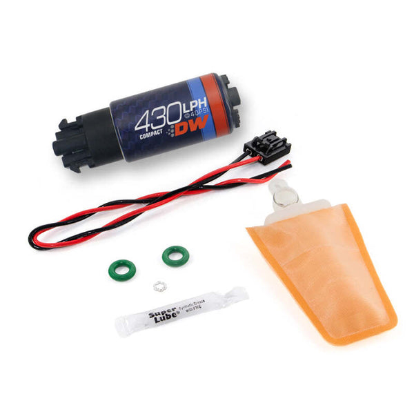 DeatschWerks 05-10 Scion TC DW430C 430lph Compact Fuel Pump with Clips - Bull Strap