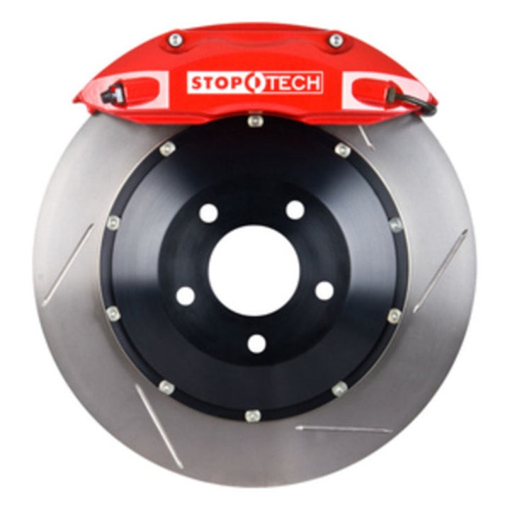 StopTech 91-05 Acura NSX Rear BBK w/Red ST-40/10 Calipers Slotted 328x28mm Rotors - Bull Strap