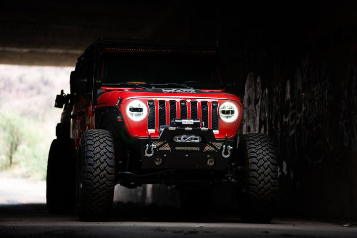 DV8 Offroad 2018+ Jeep Wrangler JL/Gladiator LED Projector Headlights - Bull Strap