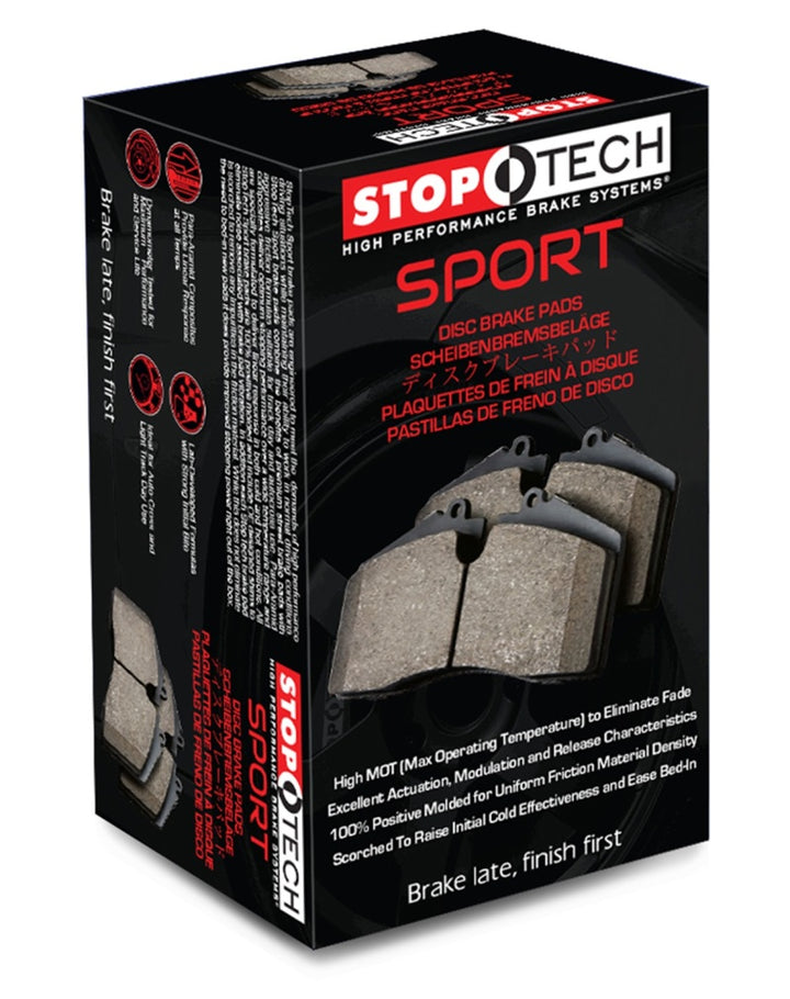 StopTech Sport 12-17 Volkswagen CC Front Brake Pads - Bull Strap