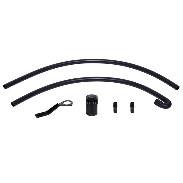 Mishimoto 07-10 BMW N54 Baffled Oil Catch Can Kit - Black (CCV Side) - Bull Strap