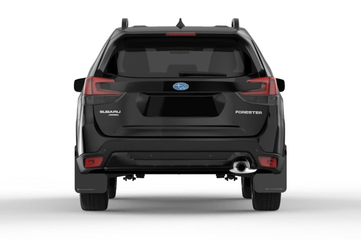 Rally Armor 19-21 Subaru Forester Black UR Mud Flap w/ Grey Logo - Bull Strap