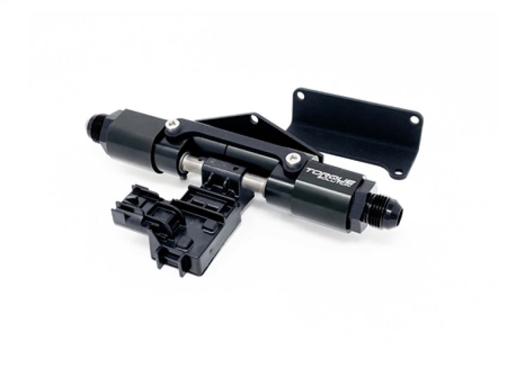 Torque Solution Billet Dual Pass Flex Fuel Sensor Bracket - Bull Strap
