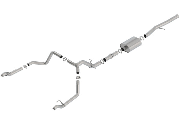 Borla 19 Chevrolet Silverado/GMC Sierra 1500 6.2L SS ATAK Catback Exhaust w/ Factory Tips - Bull Strap