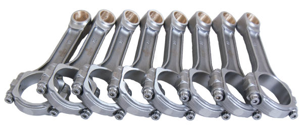 Eagle Chevrolet Small Block 6.000in Bushed I-Beam Rod Set - Bull Strap