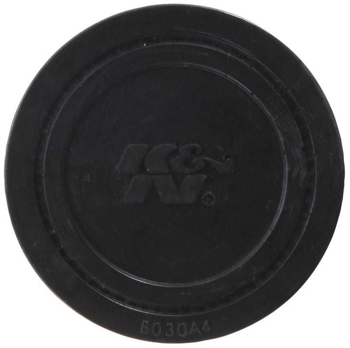 K&N 1.5in Flange ID x 3in OD x 2.5in H Rubber Base Crankcase Vent Filter - Bull Strap