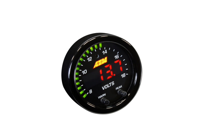AEM X-Series 8-18V Volt Gauge - Bull Strap