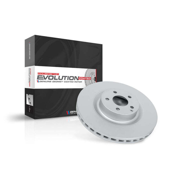 Power Stop 18-20 Subaru WRX STI Front Evolution Coated Rotor - Bull Strap