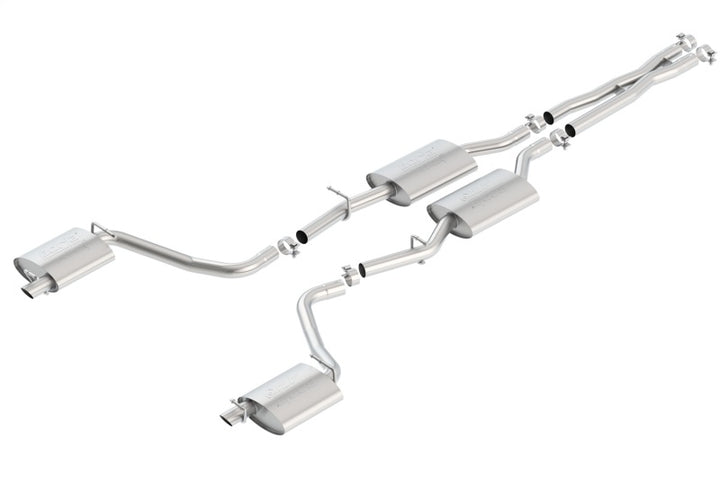 Borla 2015 Dodge Challenger 3.6L V6 ATAK Catback Exhaust No Tips Factory Valance - Bull Strap