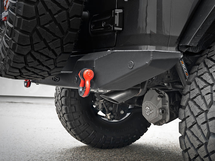 aFe MACH Force-Xp Hi-Tuck 3in 409 SS 18-20 Jeep Wrangler JL 2.0/3.6 Axle-Back Exhaust - Bull Strap