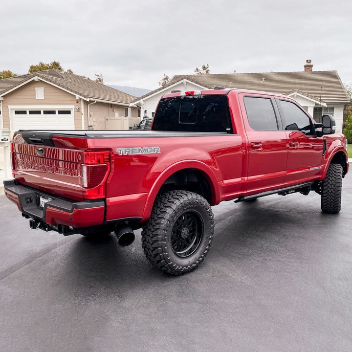 Banks Power 2017 Ford 6.7L 5in Monster Exhaust System - Single Exhaust w/ Black Tip - Bull Strap