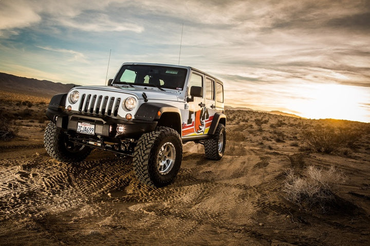 Fox 2007+ Jeep JK 2.0 Factory Series ATS Steering Stabilizer 22.15in Ext L - Orange Heritage Logo - Bull Strap