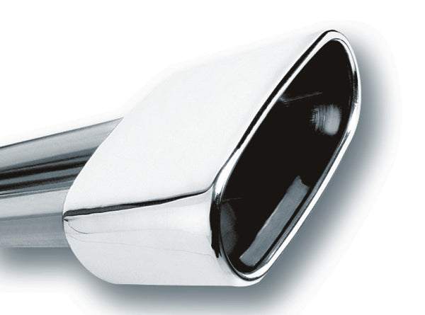 Borla 2.5in Inlet 6.69in x 3in Rectangular Rolled Angle Cut Single Inlet x 5.63in Long Exhaust Tip - Bull Strap