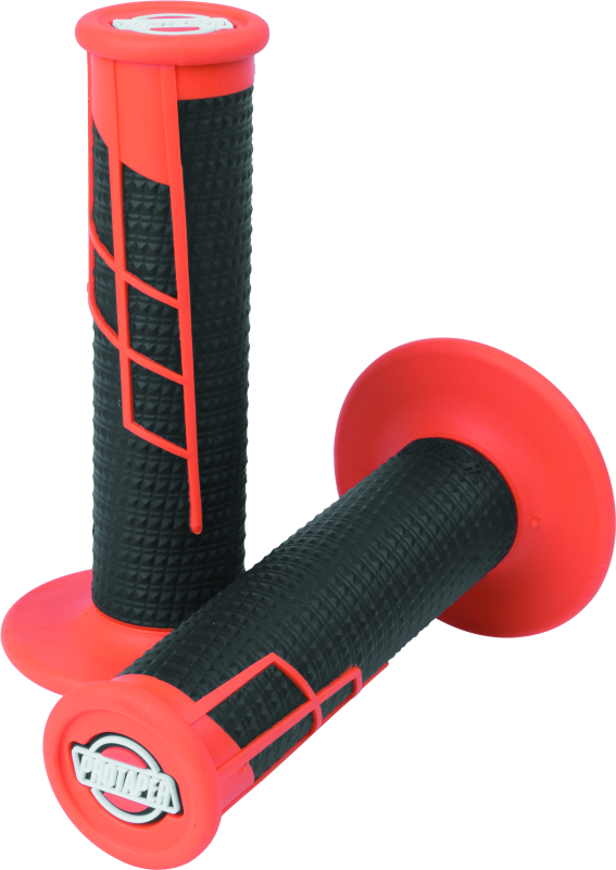 ProTaper Clamp-On 1/2 Waffle Grip - Orange/Black - Bull Strap