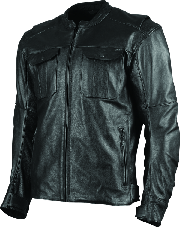 Speed and Strength Band of Brothers Leather Jacket Black - Large - Bull Strap