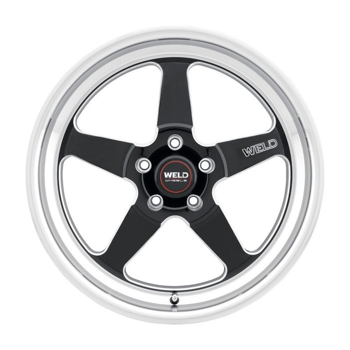 Weld S104 18x9 Ventura 5x114.3 ET29 BS6.1 Gloss BLK MIL DIA 72.56 - Bull Strap