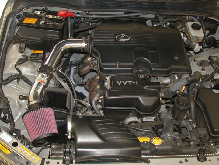 K&N Performance Intake Kit TYPHOON LEXUS IS300 L6-3.0L 01-02 - POLISHED - Bull Strap