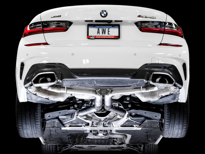 AWE Tuning 2019+ BMW M340i (G20) Track Edition Exhaust (Use OE Tips) - Bull Strap