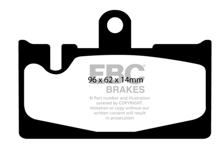 EBC 01-06 Lexus LS430 4.3 Redstuff Rear Brake Pads - Bull Strap