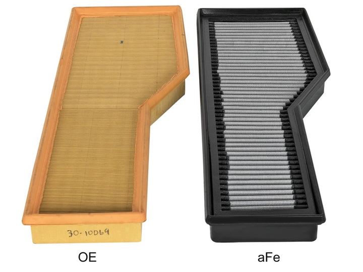 aFe Magnum FLOW Pro DRY S OE Replacement Filter 04-08 Porsche 911 Carrera (997) H6 3.6L - Bull Strap