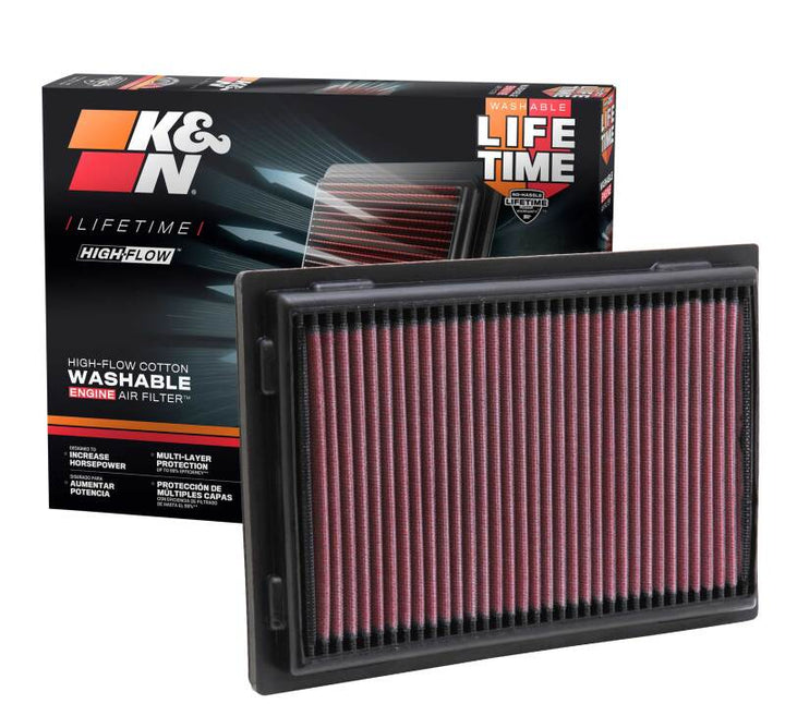 K&N 07 Lexus LS460 4.6L-V8 Drop In Air Filter - Bull Strap