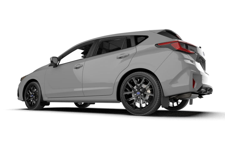 Rally Armor 24-25 Subaru Impreza Black UR Mud Flap w/ Red Logo - Bull Strap