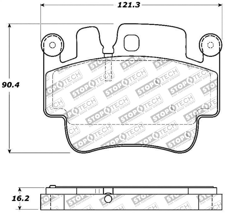 StopTech Performance 00-07 Porsche Boxster S / 06-07 Cayman / 99-05 911 Carrera Front Brake Pads - Bull Strap