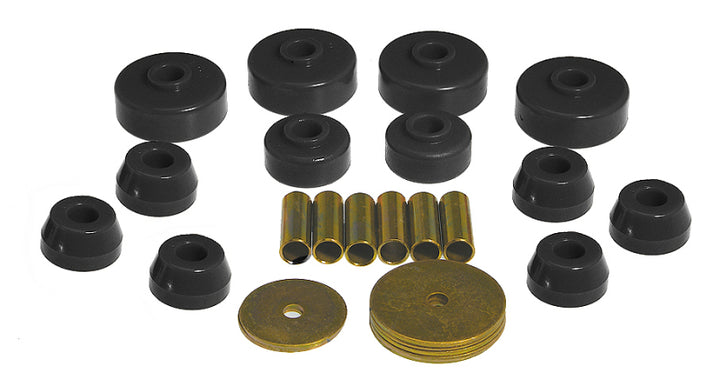 Prothane 79-88 Toyota Truck 4wd Body Mount Kit - Black - Bull Strap