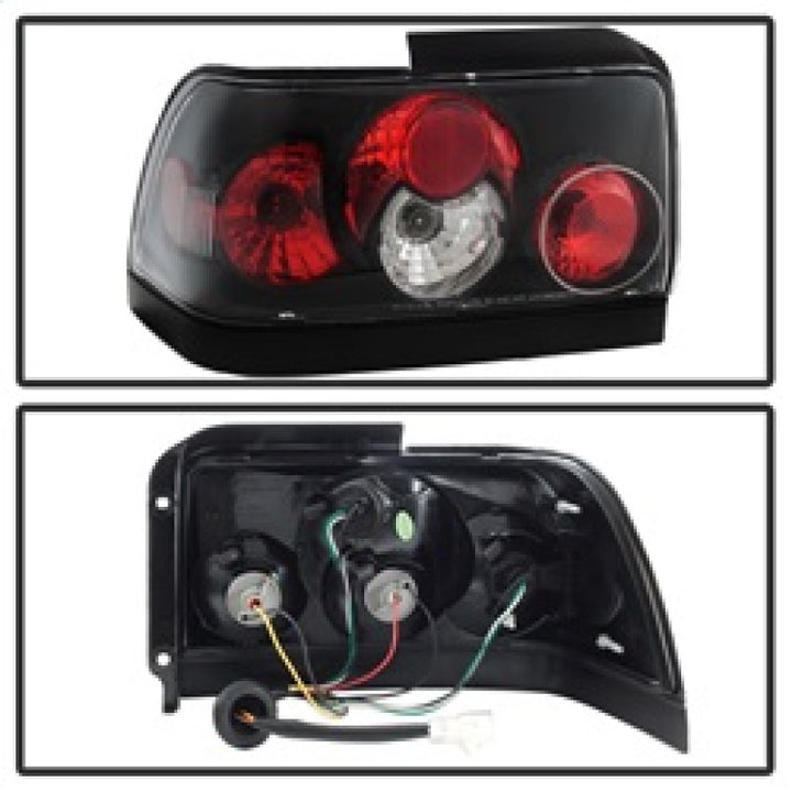 Spyder Toyota Corolla 93-97 Euro Style Tail Lights Black ALT-YD-TC93-BK - Bull Strap