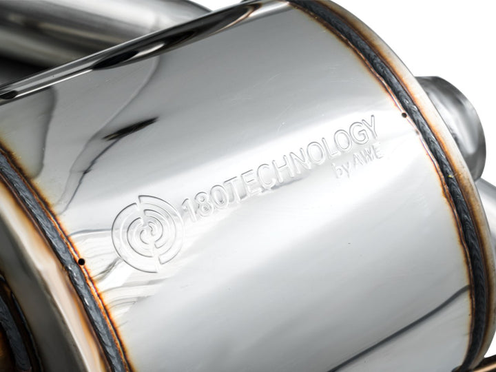 AWE Audi 2019-2023 C8 A6/A7 3.0T Touring Edition Cat-back Exhaust- Turn Downs - Bull Strap