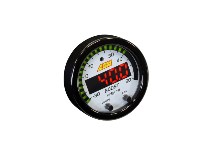 AEM X-Series Boost Pressure -30inHg 60psi Gauge Kit - Bull Strap
