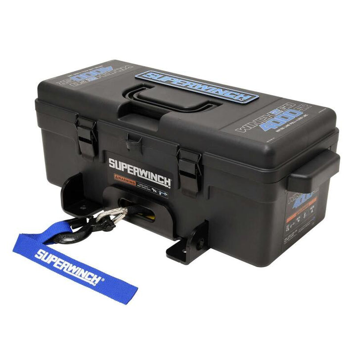 Superwinch 4000 LBS 12V DC 3/16in x 50ft Synthetic Rope Winch2Go - Bull Strap