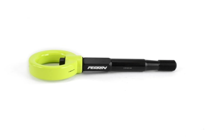 PERRIN 15-17 Subaru WRX & STI / 13-17 Crosstrek / 12-16 Impreza Tow Hook Kit (Front) - Neon Yellow - Bull Strap