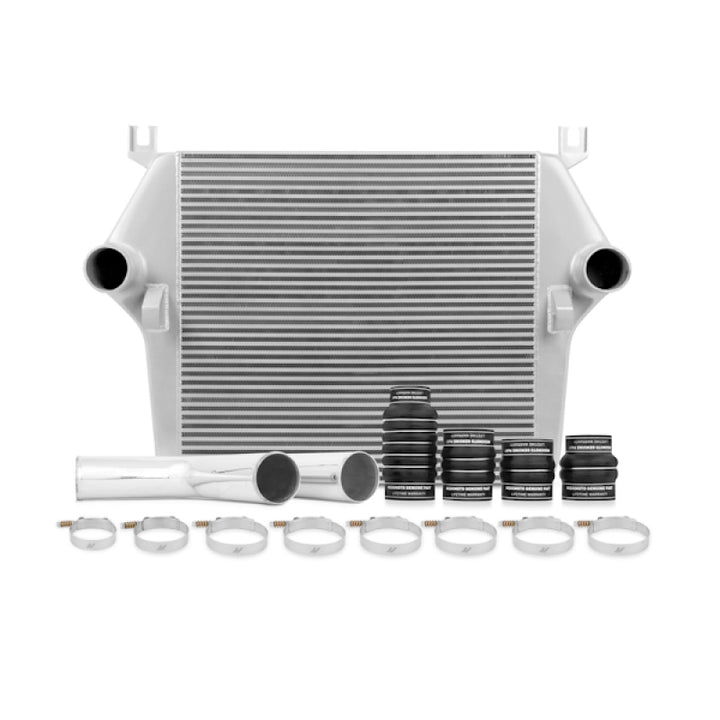 Mishimoto 03-07 Dodge 5.9L Cummins Intercooler Kit w/ Pipes (Silver) - Bull Strap