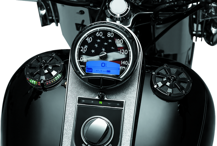 Kuryakyn Alley Cat Gas Cap Black - Bull Strap
