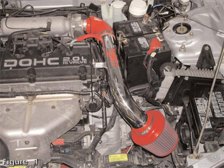 Injen 95-99 Eclipse 4 Cyl. Non Turbo No Spyder Polished Short Ram Intake - Bull Strap