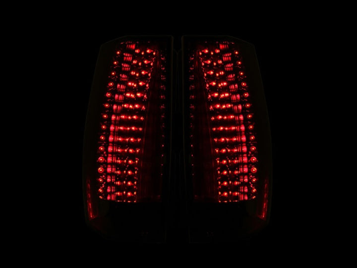 ANZO 2007-2011 Cadillac Escalade LED Taillights Chrome - Bull Strap