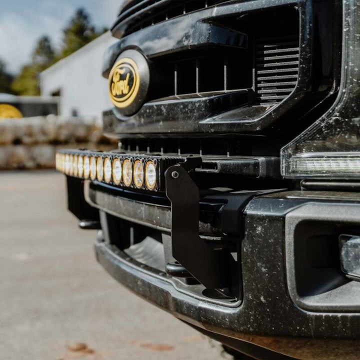 KC HiLiTES 2017+ Ford Super Duty Front Bumper Light Bar Mount For 40in Flex Era LED Light Bar - Bull Strap