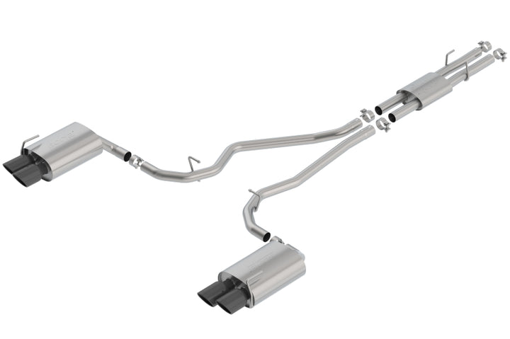 Borla 2020 Ford Explorer ST 3.0L V6 2.25in ATAK Exhaust - Black Chrome Tips - Bull Strap