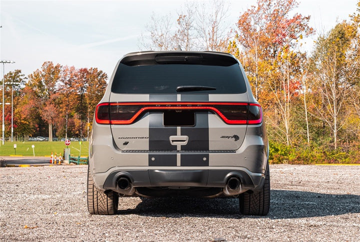 Corsa 2021-2025 Dodge Durango SRT Hellcat Cat-Back 2.75in Dual Rear Exit Xtreme 4.5in Black PVDTips - Bull Strap