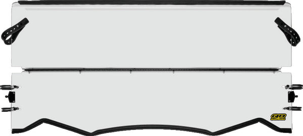 QuadBoss 16-22 Kawasaki KRF800 Teryx Folding Windshield - Bull Strap