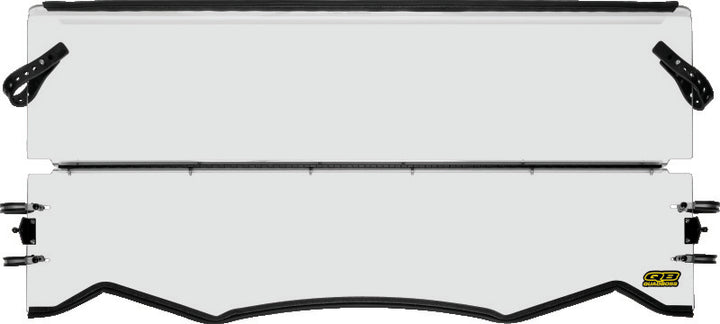 QuadBoss 16-22 Kawasaki KRF800 Teryx Folding Windshield - Bull Strap