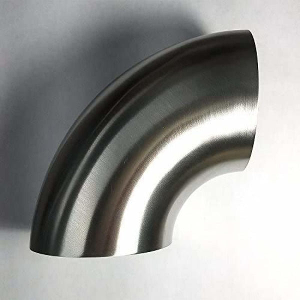 Stainless Bros 4in SS304 90 Deg Elbow -1D Radius - 4in CLR - 16GA/ .065in Wall - No Leg - Bull Strap