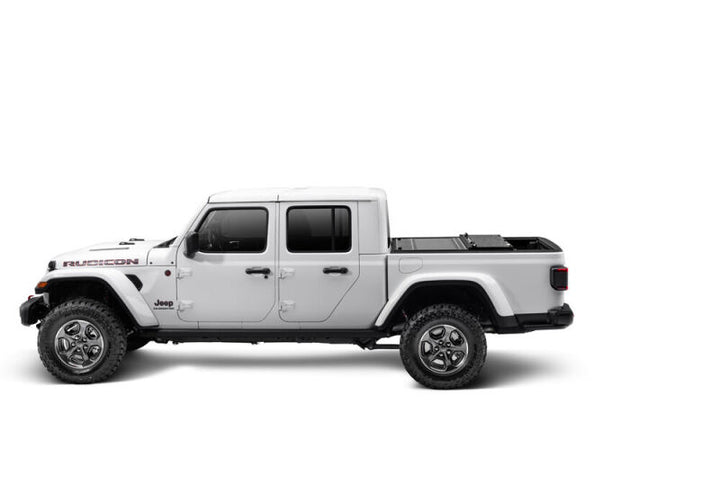 UnderCover 2020 Jeep Gladiator 5ft Ultra Flex Bed Cover - Matte Black Finish - Bull Strap