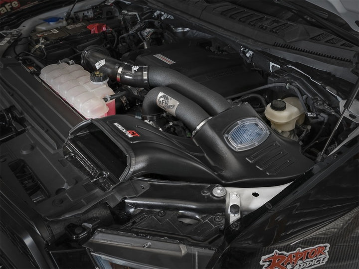 aFe Momentum XP Pro 5R Cold Air Intake System 17-18 Ford F-150 Raptor V6-3.5L (tt) EcoBoost - Bull Strap