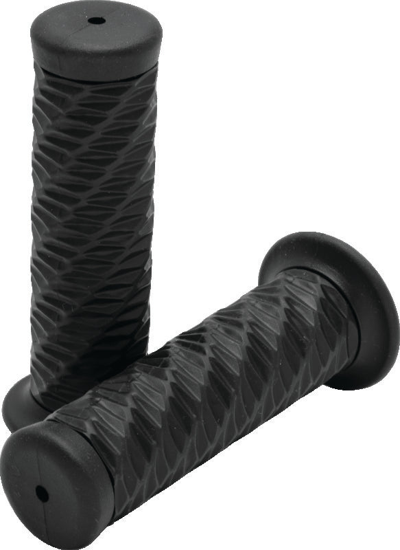 Bikers Choice 1 Inch Black Spiral Grip - Bull Strap