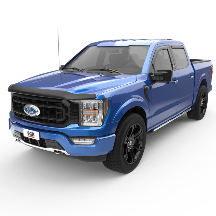 EGR 15-23 Ford F150 Crew Cab In-Channel Window Visors - Set of 4 (573491) - Bull Strap