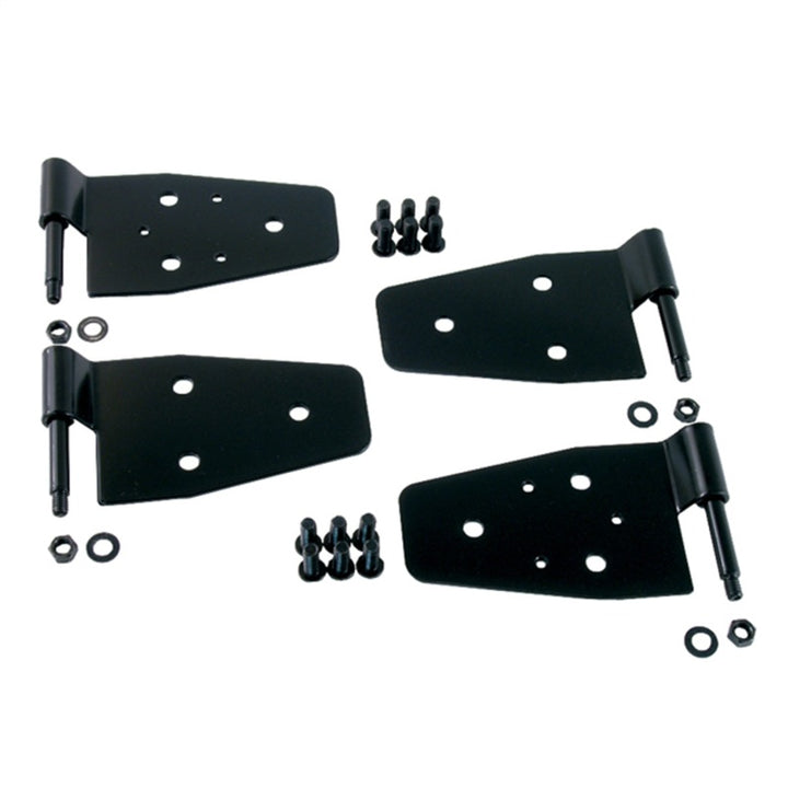 Rugged Ridge 87-06 Jeep Wrangler Black Door Hinge Kit - Bull Strap