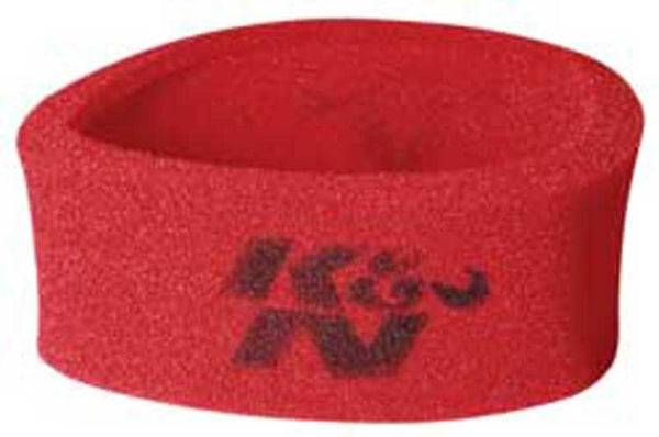 K&N Universal Airforce Pre-Cleaner Air Filter Foam Wrap - Round Straight - Red - Bull Strap