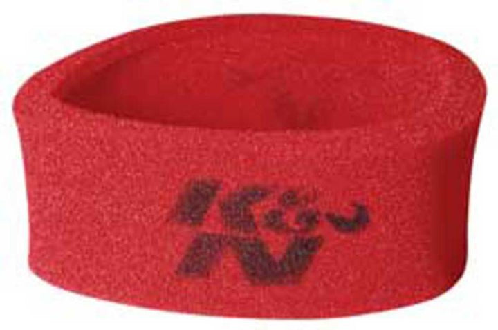 K&N Universal Airforce Pre-Cleaner Air Filter Foam Wrap - Round Straight - Red - Bull Strap